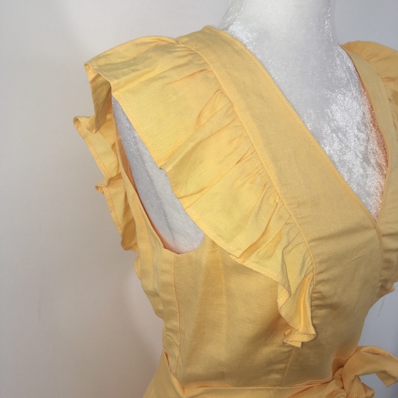 ANTONIO MELANI Yellow Sunshine Ruffle Midi Dress - Picture 5 of 8